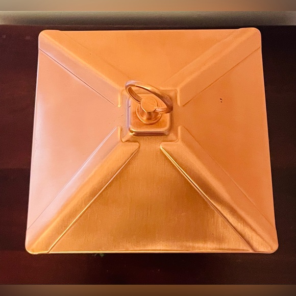 Rechargeable Mission Style Copper Lantern Table Lamp In Working Condition - Picture 4 of 10